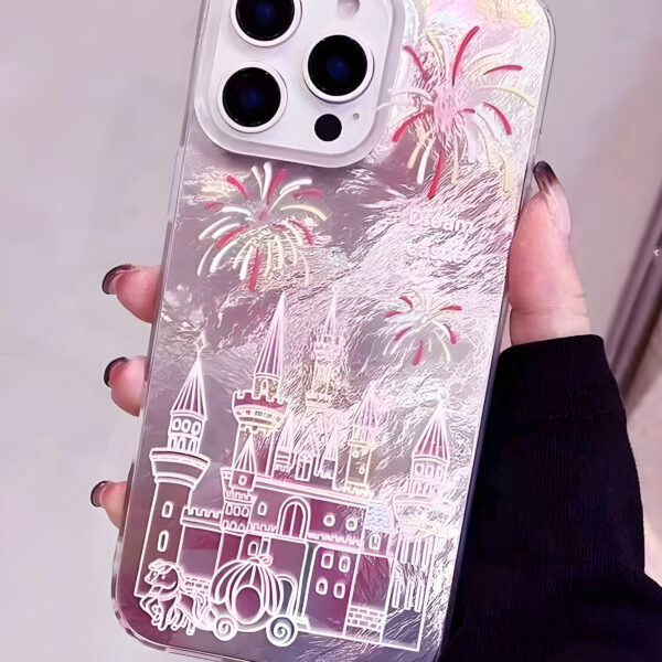 Phone Case Pink Fireworks Castle Phone Case , WAC-0010