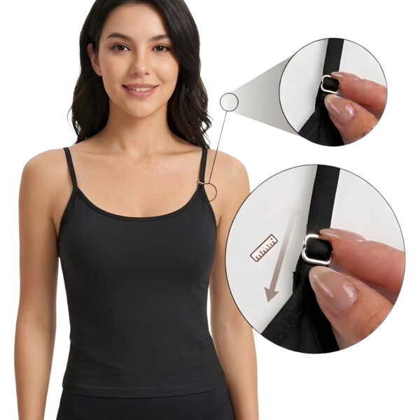 Black Solid Basic Tank Top Camisole, WAK-005