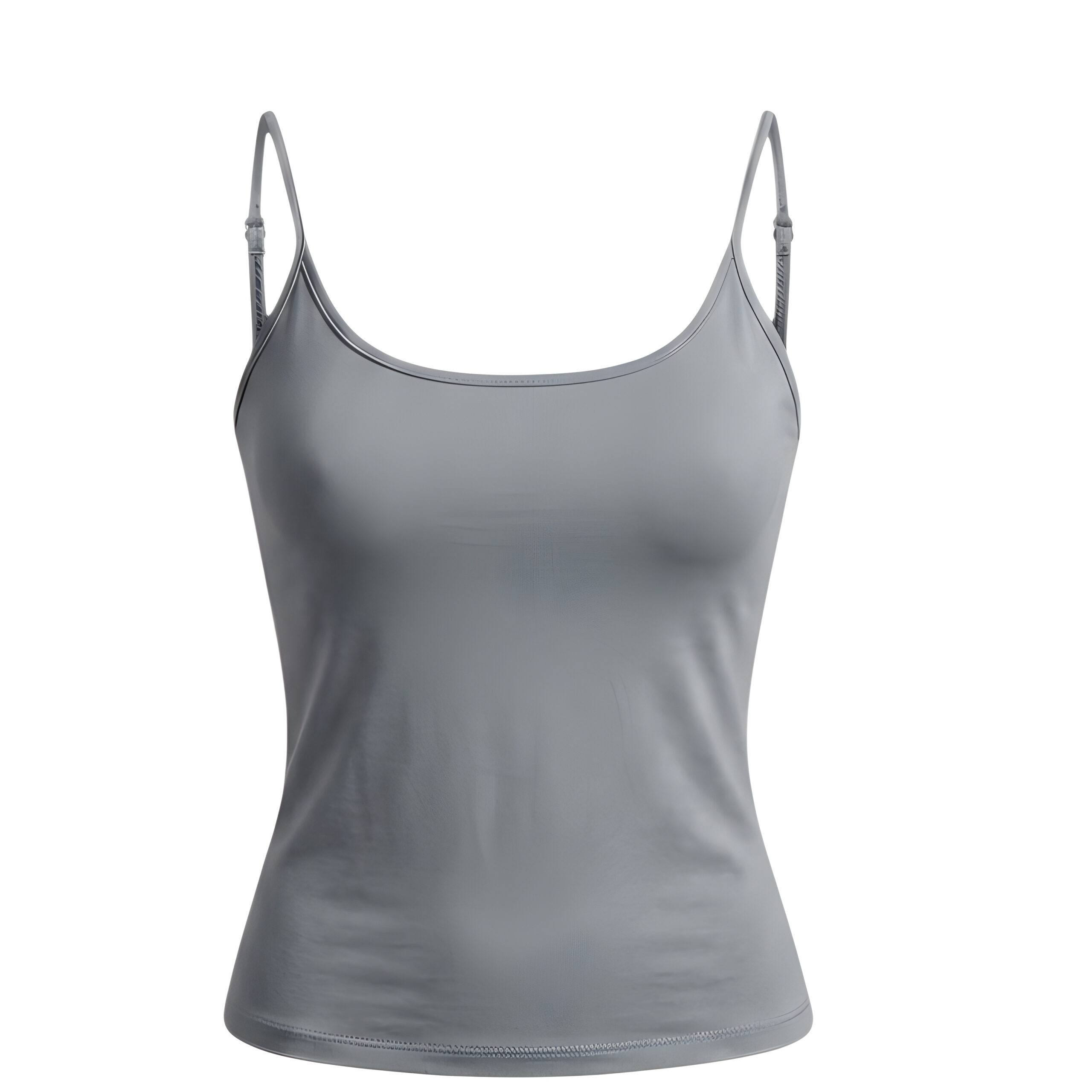 Grey Solid Basic Tank Top Camisole, WAK-006