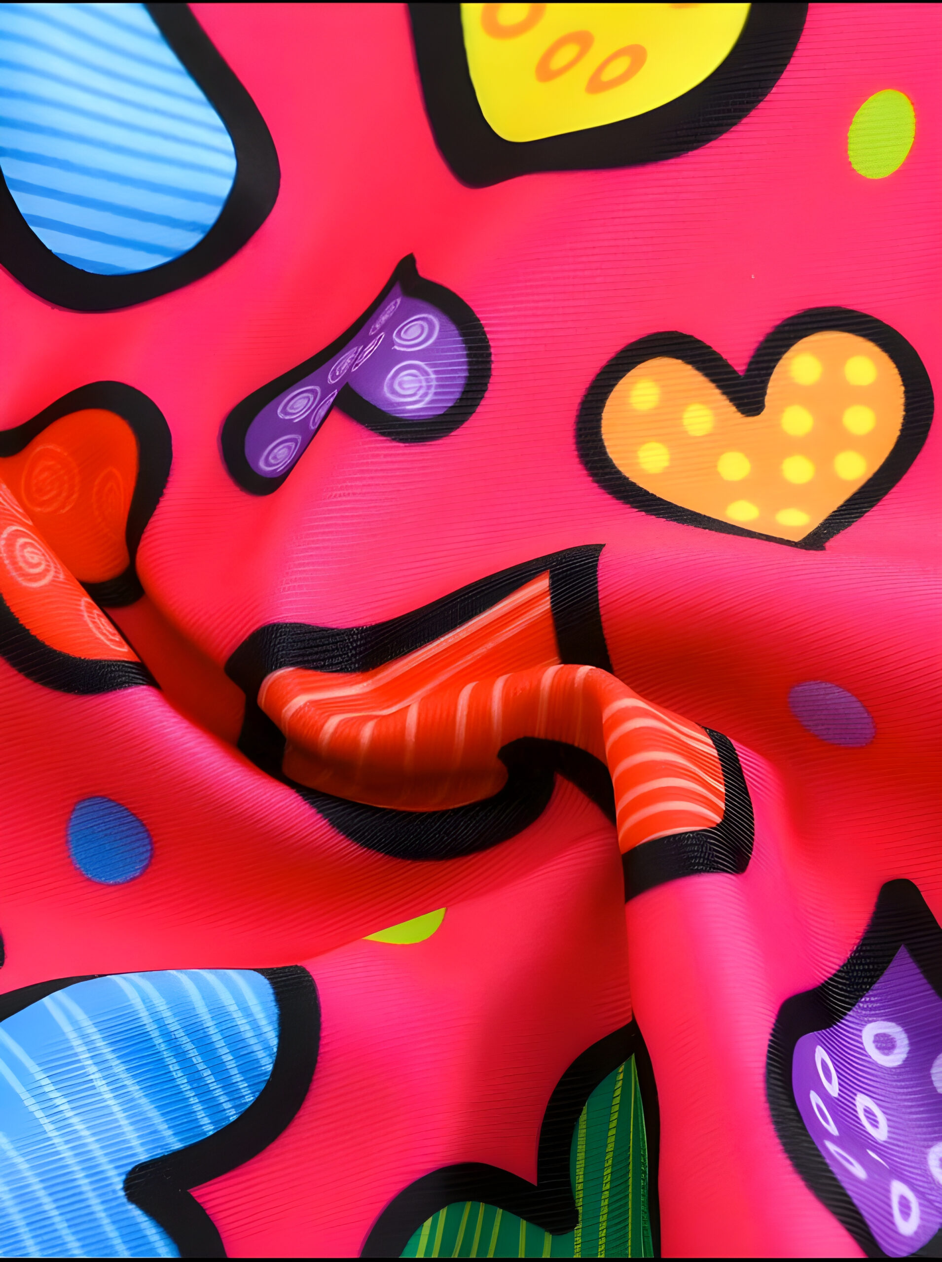Girls One Piece Swimsuit Quick Dry Heart Red Print, KSW-0022