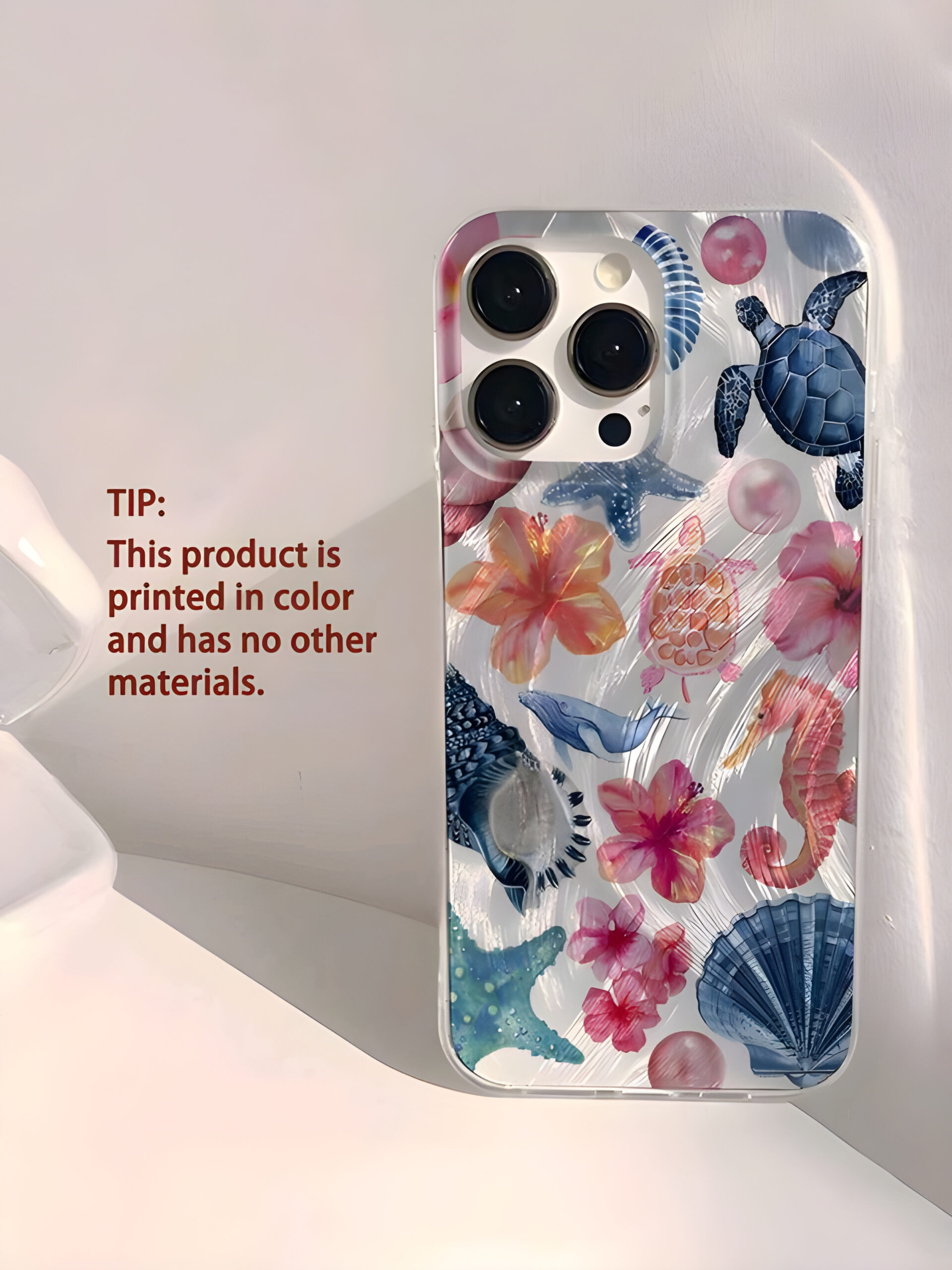 6124a731-ca1f-445b-9d8e-17b7ec0b1254 Phone Case 1pc Fashionable Blue & Orange Seashell, WAC-009