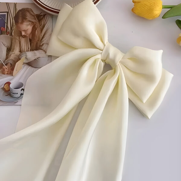 Off-White Women's Long Tail Bow Hair Clips , WAC-005
