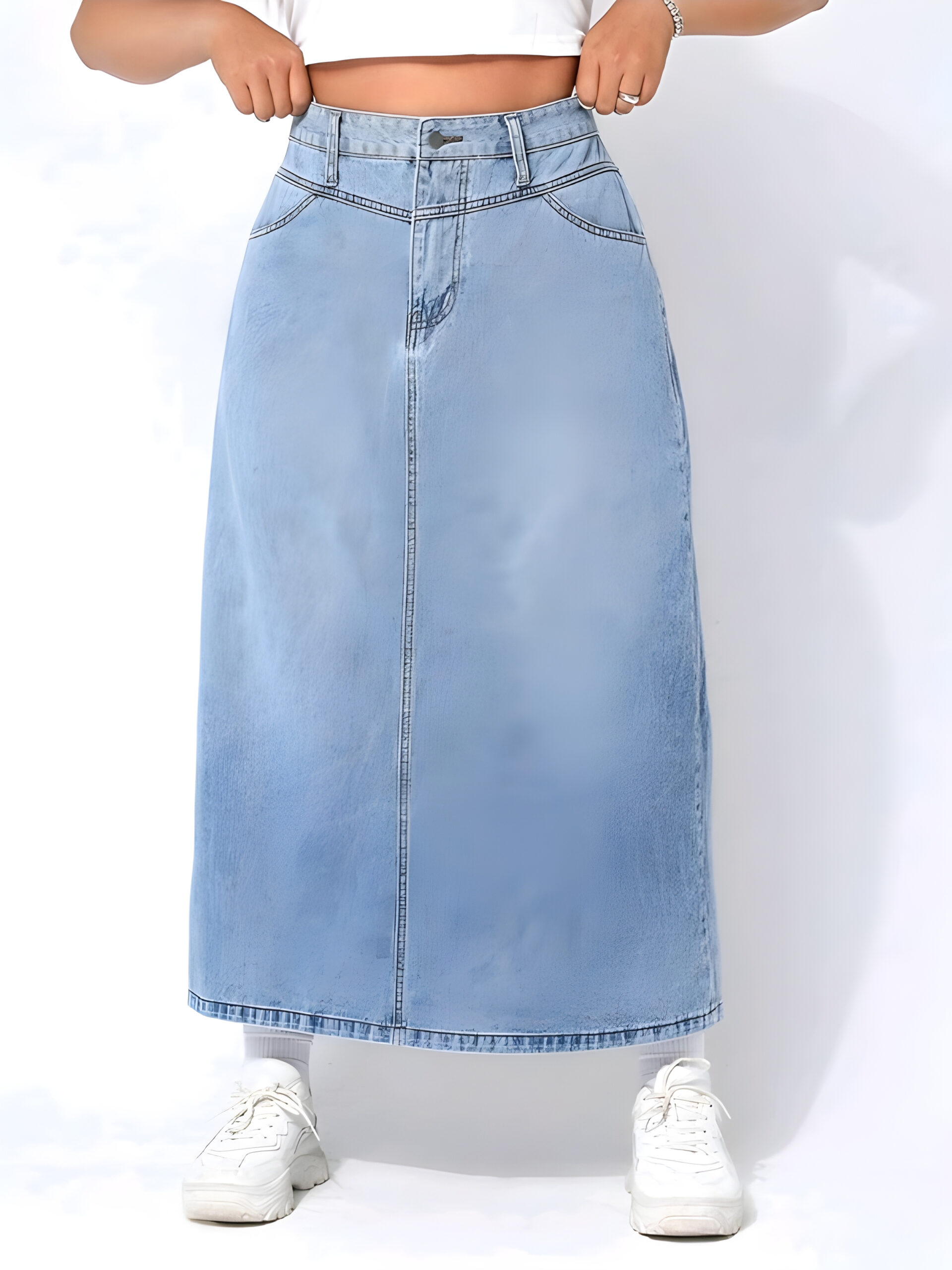 89d16d03-4c76-404e-b389-7c4906216080 Button Denim Skirt, Summer, WSK-001