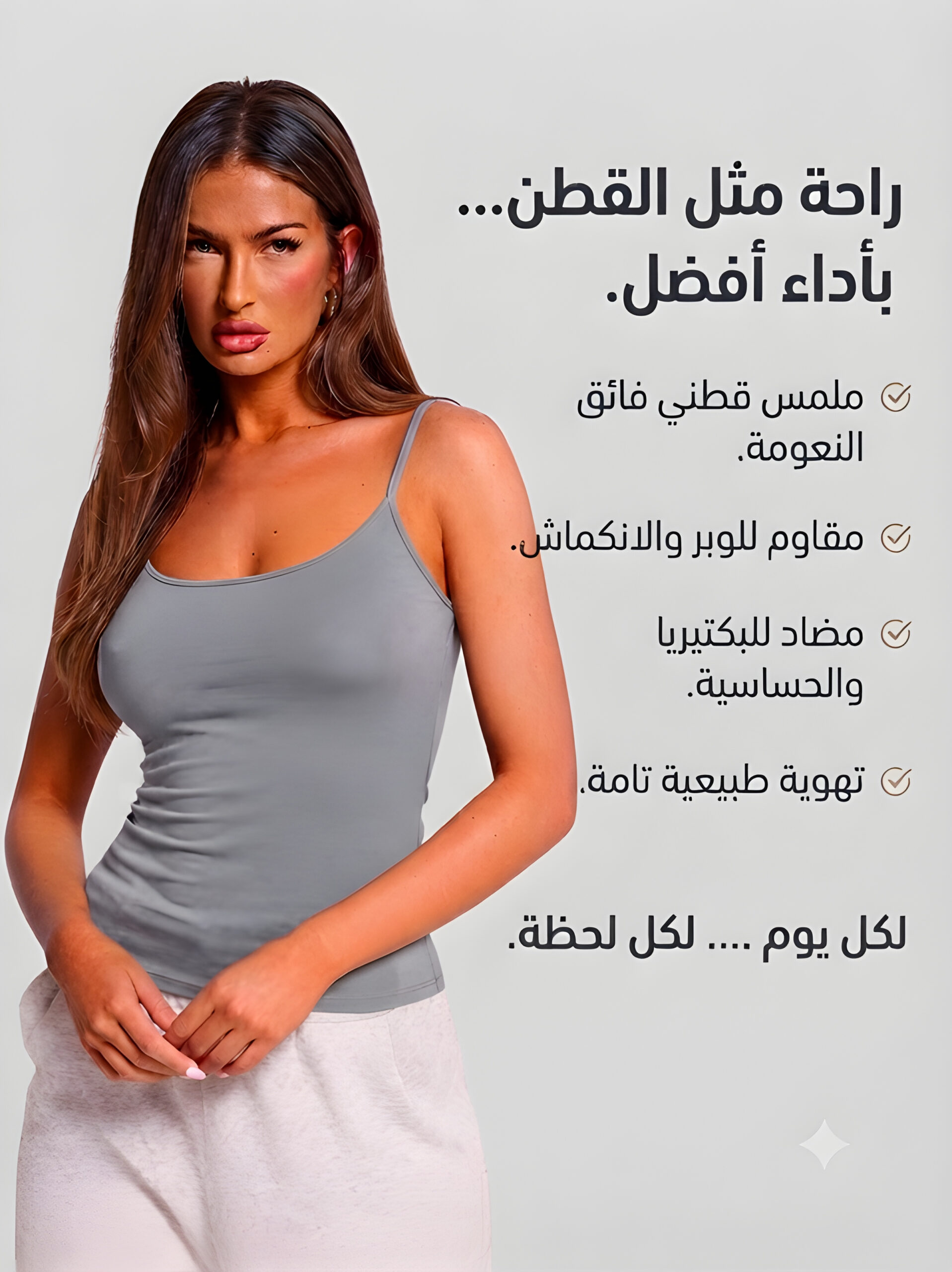 Grey Solid Basic Tank Top Camisole, WAK-006