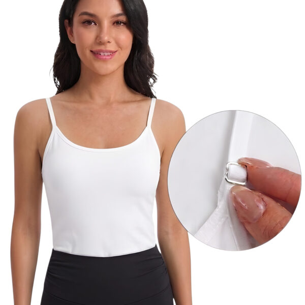 White Solid Basic Tank Top Camisole, WAK-004