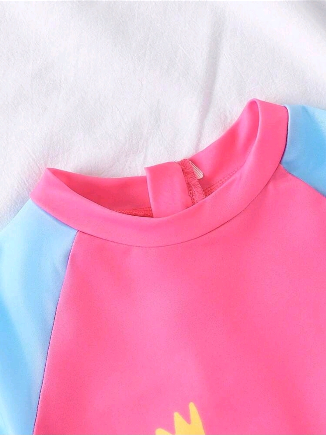 Young Girls Color Pink & Blue, Crown, Flamingo, Sleeve One-Piece Jumpsuit, KSW-0012