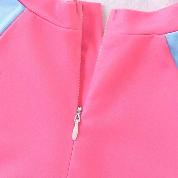 Young Girls Color Pink & Blue, Crown, Flamingo, Sleeve One-Piece Jumpsuit, KSW-0012