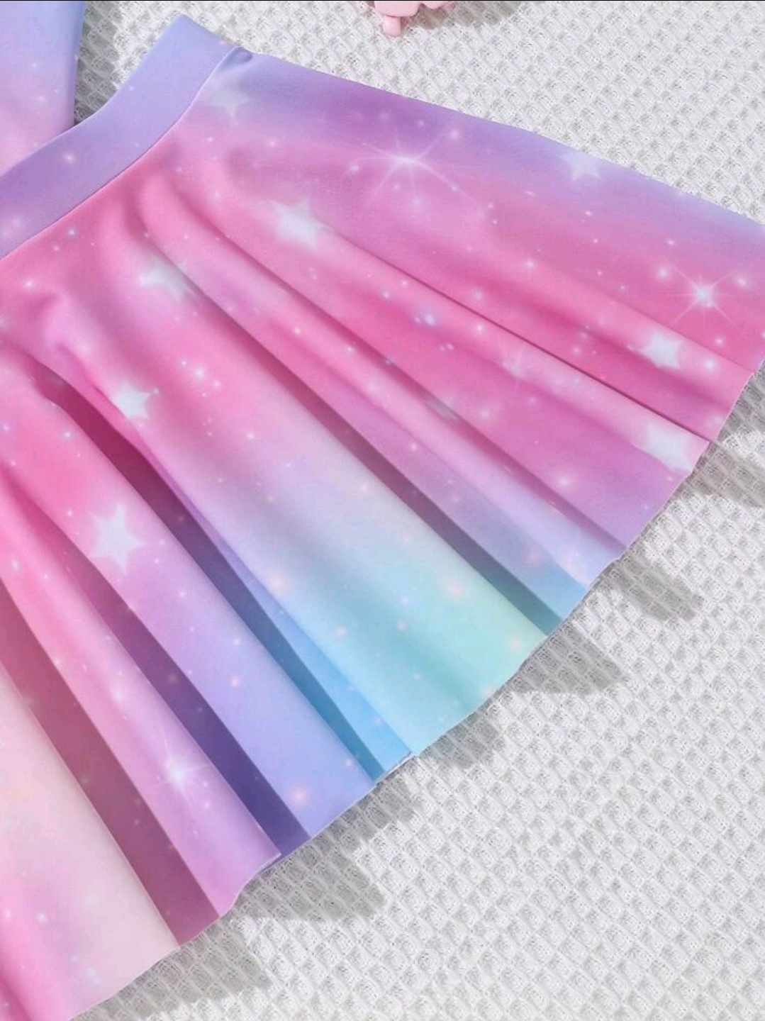 Young Girl Unicorn Print 3-Piece Swimsuit Set: One-Piece Swimsuit + Cover Up Skirt, Kids, KSW-0013