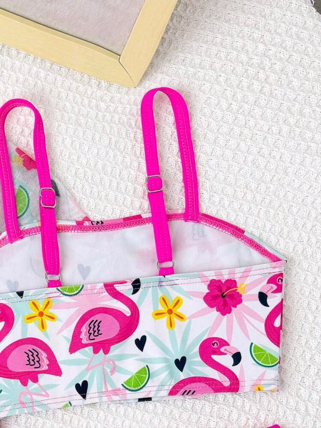 GraphicGems 3pcs/Set Young Girls Swimwear SetKids, KSW-0019