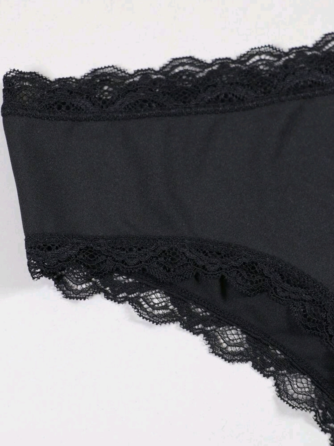 Women's Black Lace Printed Sexy Open Crotch Briefs Panties, WLG-004