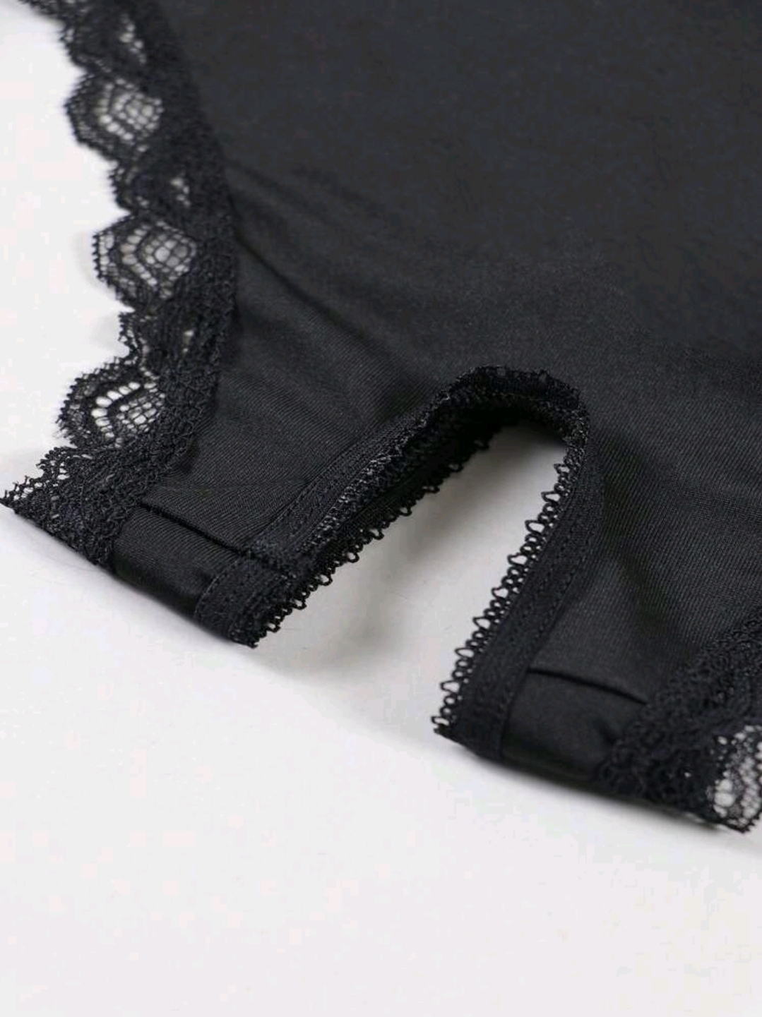 Women's Black Lace Printed Sexy Open Crotch Briefs Panties, WLG-004