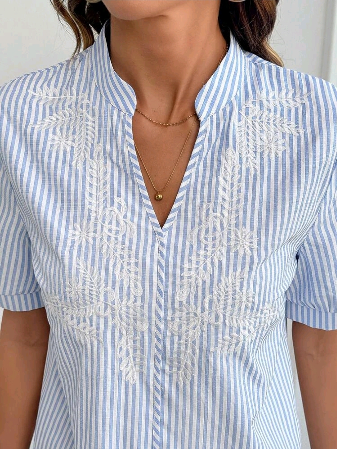 Blue And White Striped Shirt, WTP-001