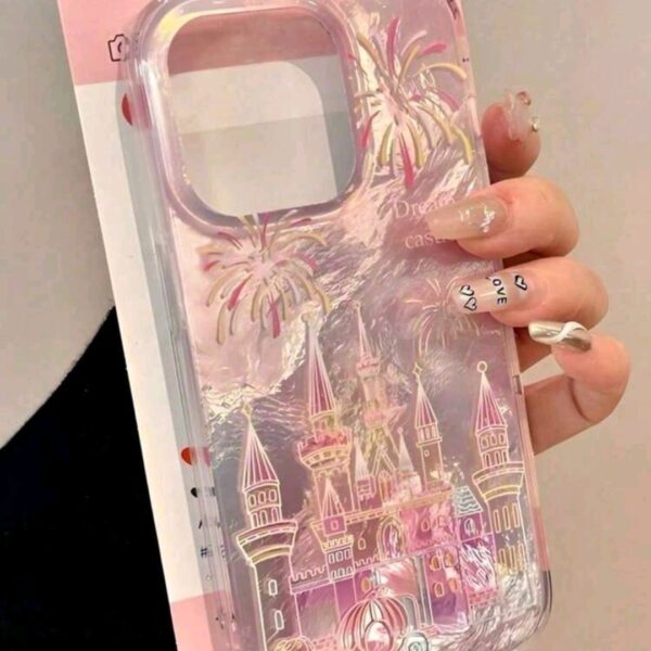 Phone Case Pink Fireworks Castle Phone Case , WAC-0010