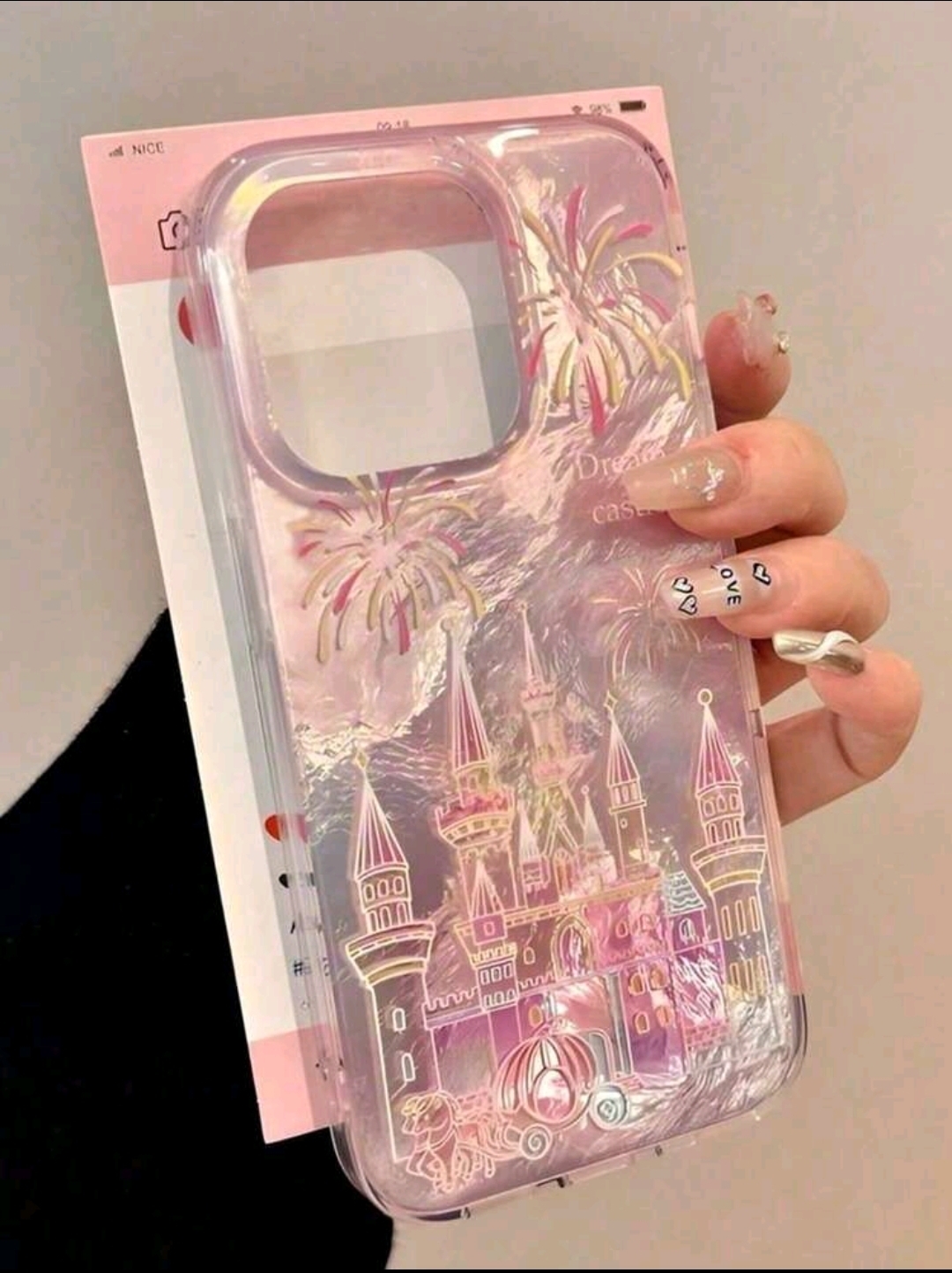 Phone Case Pink Fireworks Castle Phone Case , WAC-0010