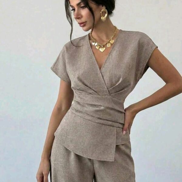 Screenshot_20260722_115943_SHEIN.jpg Plus Size Short Sleeve Casual 2 Pieces Set WCF-001