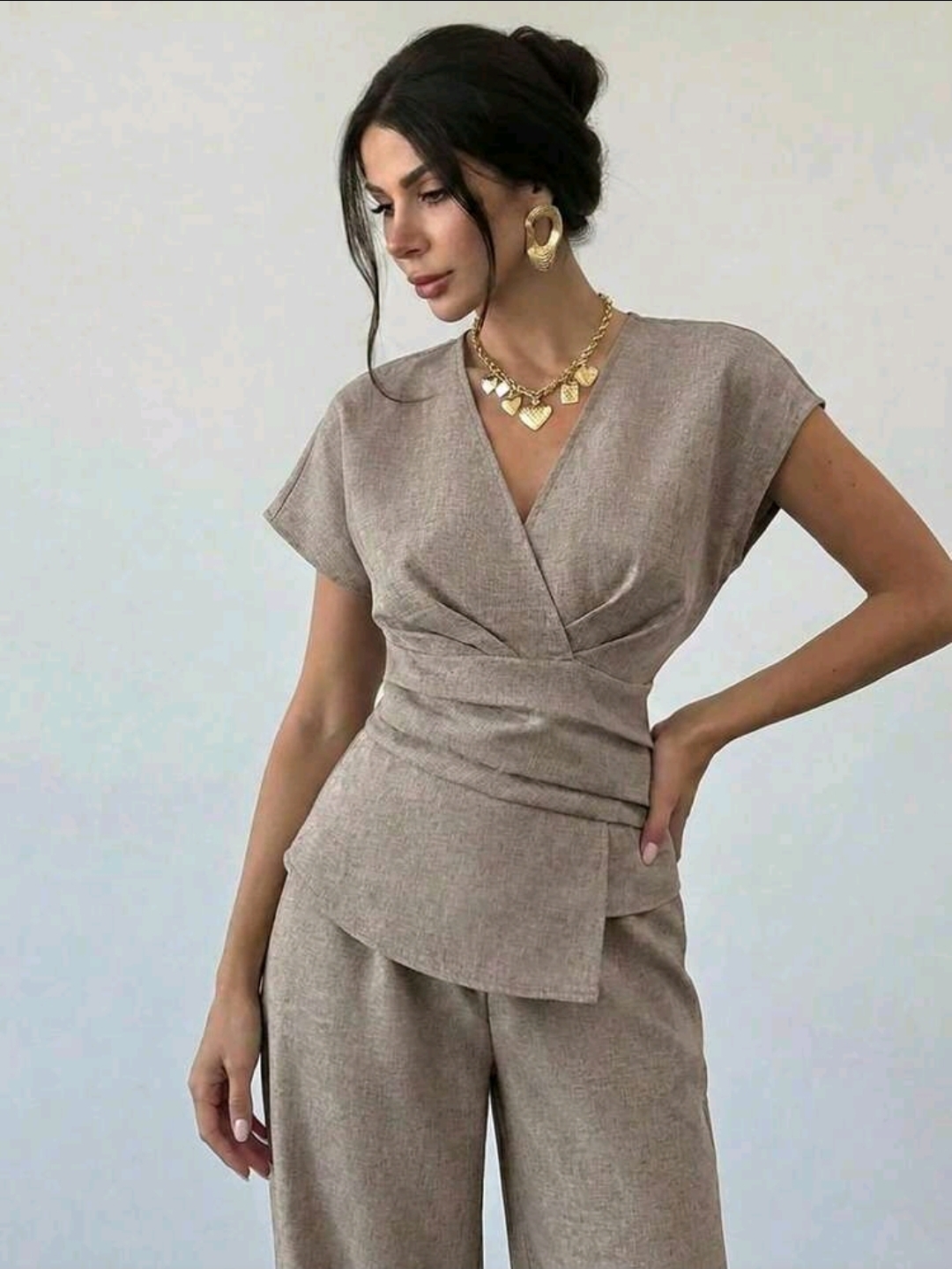 Screenshot_20260722_115943_SHEIN.jpg Plus Size Short Sleeve Casual 2 Pieces Set WCF-001