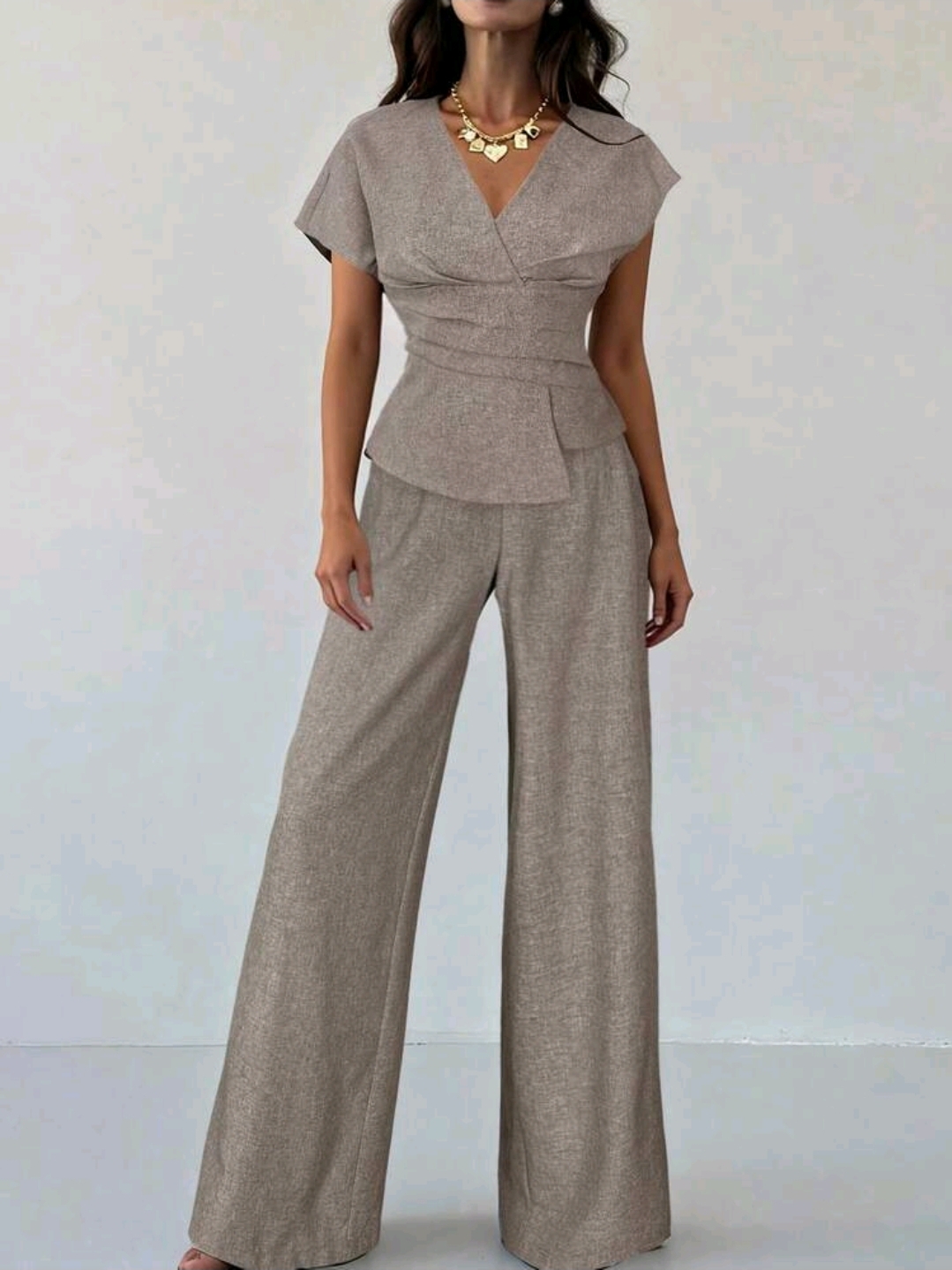 Screenshot_20260722_120000_SHEIN.jpg Plus Size Short Sleeve Casual 2 Pieces Set WCF-001