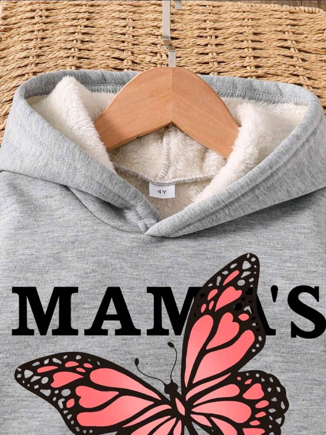 Toddler Cartoon Pattern Print Warm Hoodie, KTP-002