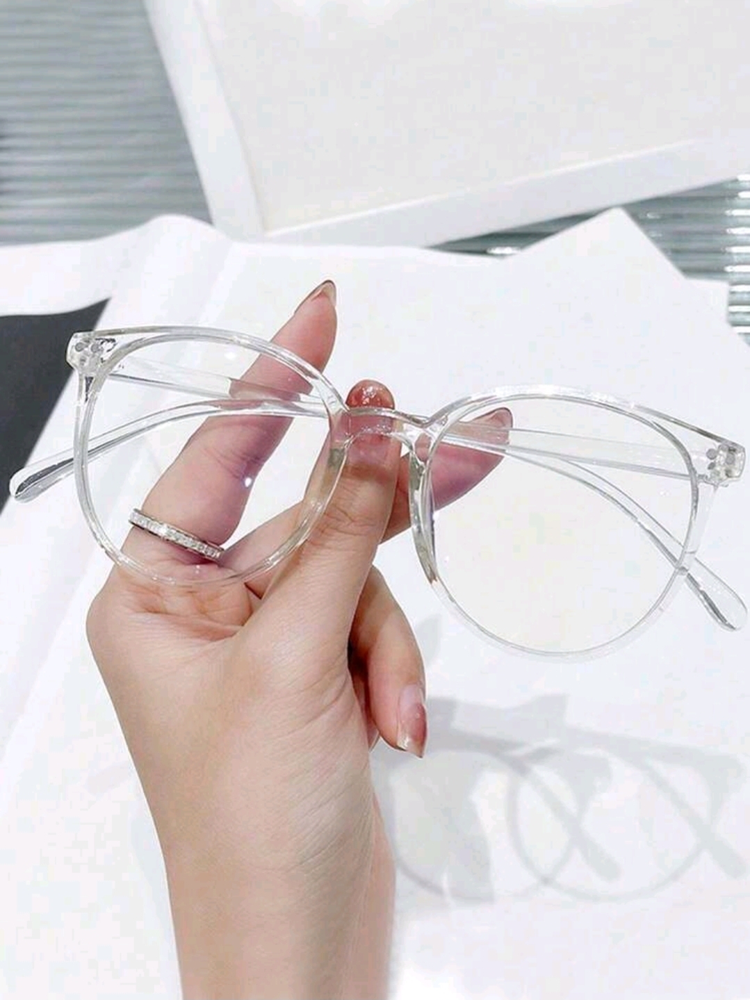 2 Pics Of Oversized Fashion Glasses-Korean-Style Glasses, WAC-0011