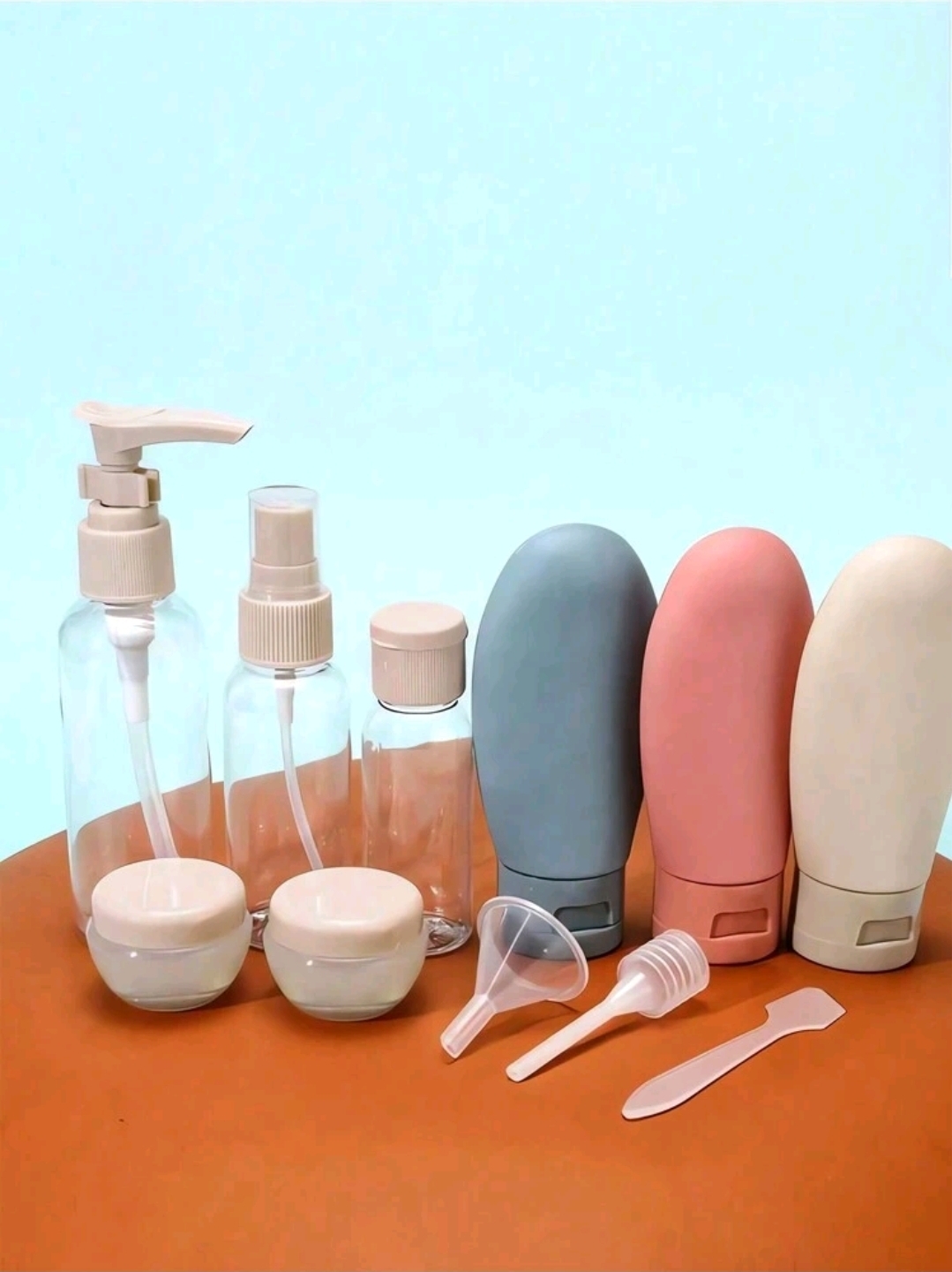11pcs/Set Travel Cosmetic Lotion Refillable Bottle Set , WAC-0016