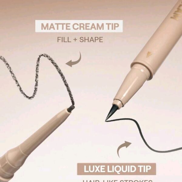 SHEGLAM 2-In-1 ( TAUPE Color ) Brow Pencil-Waterproof Liquid Eyebrow Makeup, WMU-003