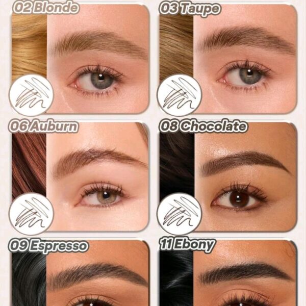 SHEGLAM 2-In-1 ( TAUPE Color ) Brow Pencil-Waterproof Liquid Eyebrow Makeup, WMU-003