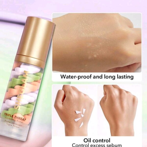 SHEGLAM Triple Threat Correcting Primer 3 In 1 Color Makeup, WMU-008