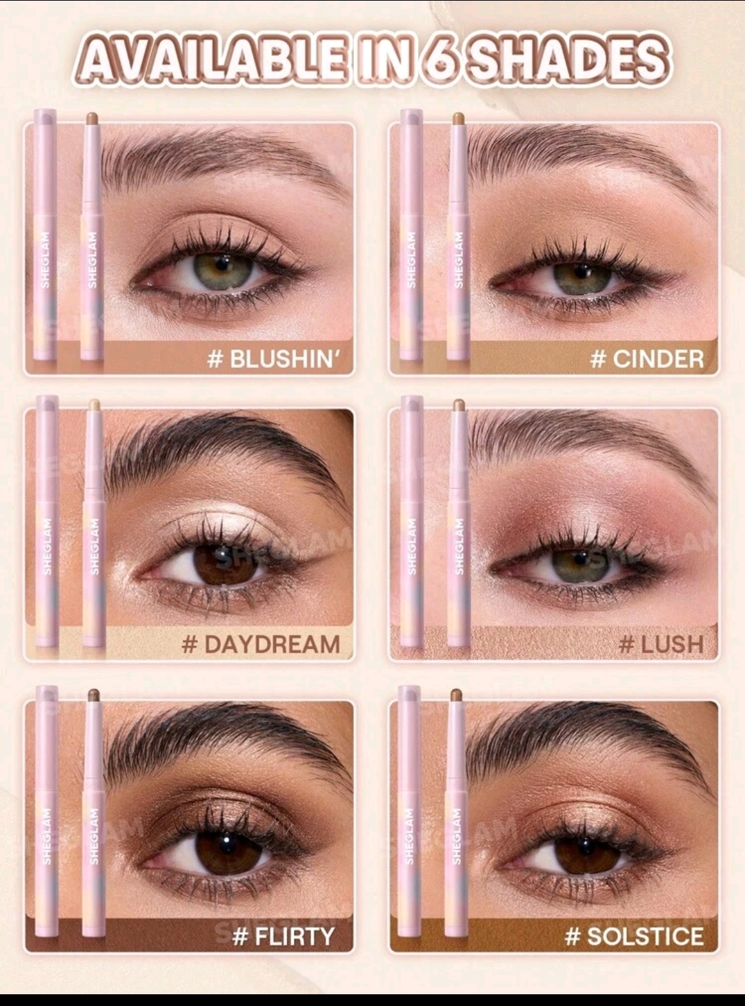 SHEGLAM Creamsicle Eyeshadow Stick-Lush Makeup, WMU-009