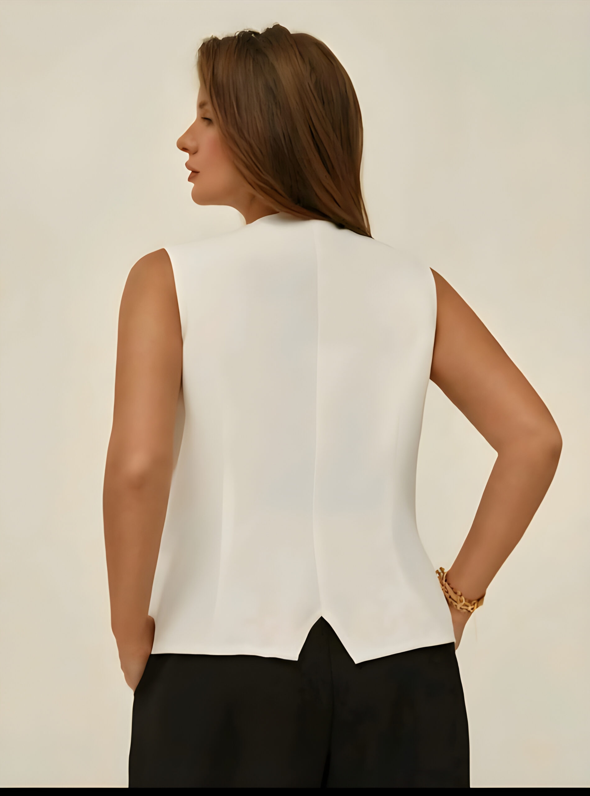 Plus Size Women Non Sleeve Top, CHTP-007