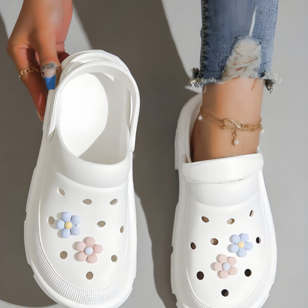 Applique Decor Hollow Out EVA Slingback Clogs, WSH-003