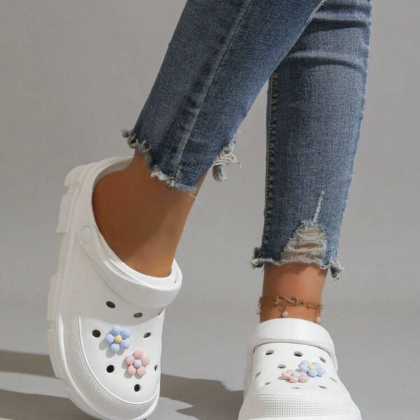 Applique Decor Hollow Out EVA Slingback Clogs, WSH-003