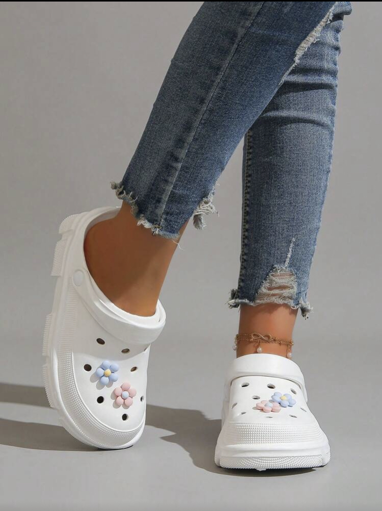 Applique Decor Hollow Out EVA Slingback Clogs, WSH-003