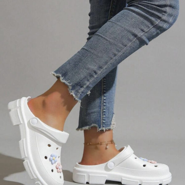 Applique Decor Hollow Out EVA Slingback Clogs, WSH-003