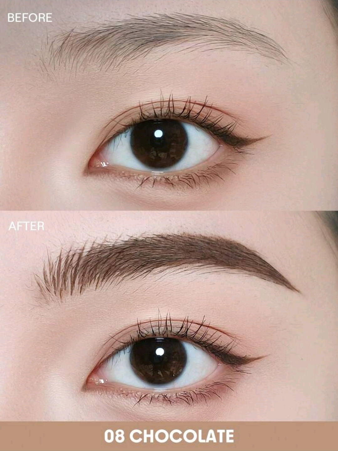 SHEGLAM 2-In-1 ( Chocolate Color ) Brow Pencil-Waterproof Liquid Eyebrow Makeup, WMU-0011