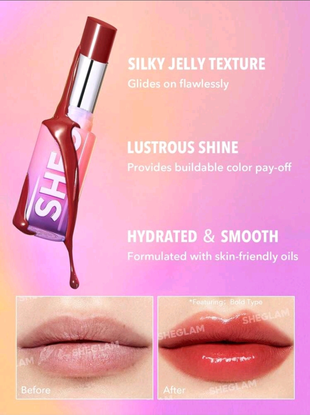 SHEGLAM  Lipstick-Own Your Shine Lip Makeup, WMU-0019