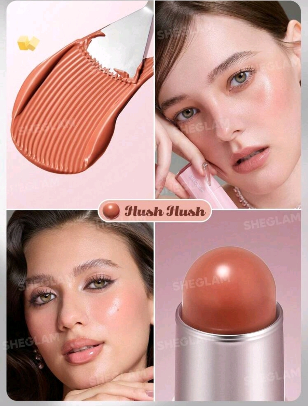 SHEGLAM Buttery Bliss Blush Stick-Hush Hush Makeup, HMU-001