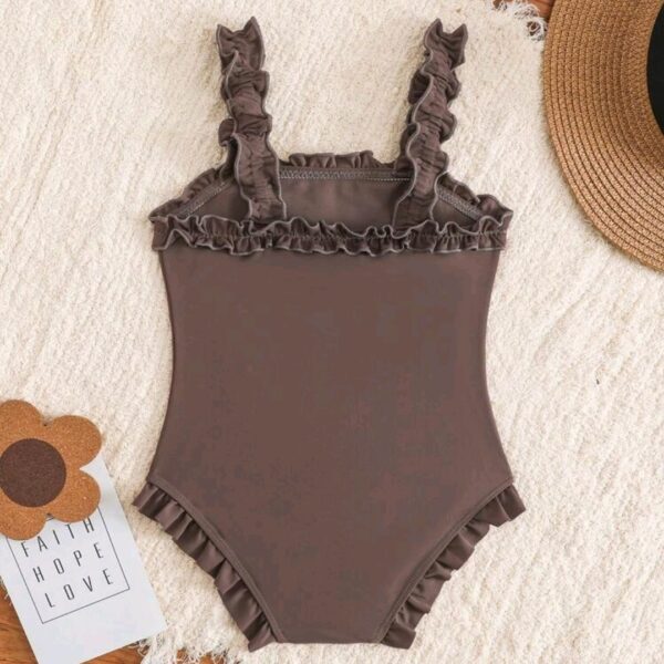 1pc Young Girl Plain Monokini Swimsuit, CHSW-003