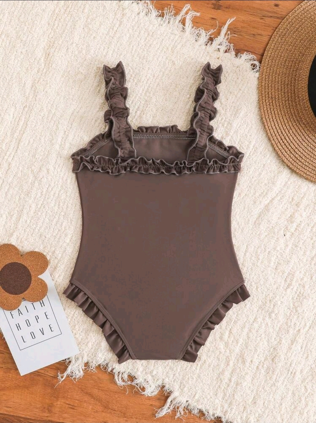 1pc Young Girl Plain Monokini Swimsuit, CHSW-003