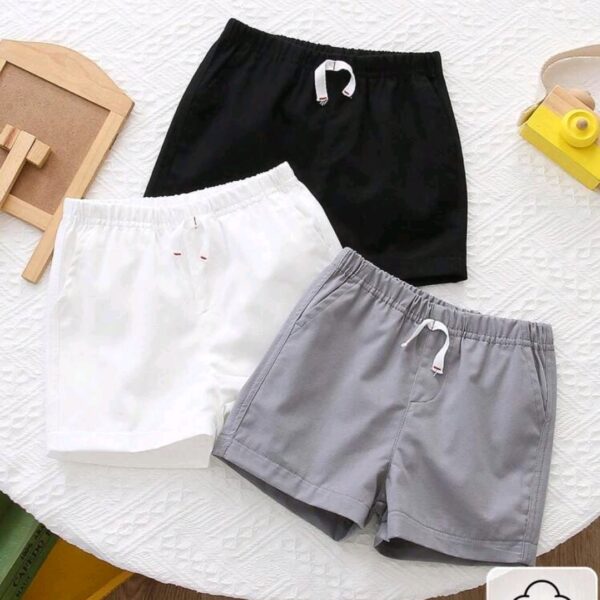 3pcs/Set Baby Boy Solid Color Shorts, CHTP-001