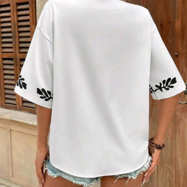Women Loose Fit Button-Up Shirt, CHTP-001