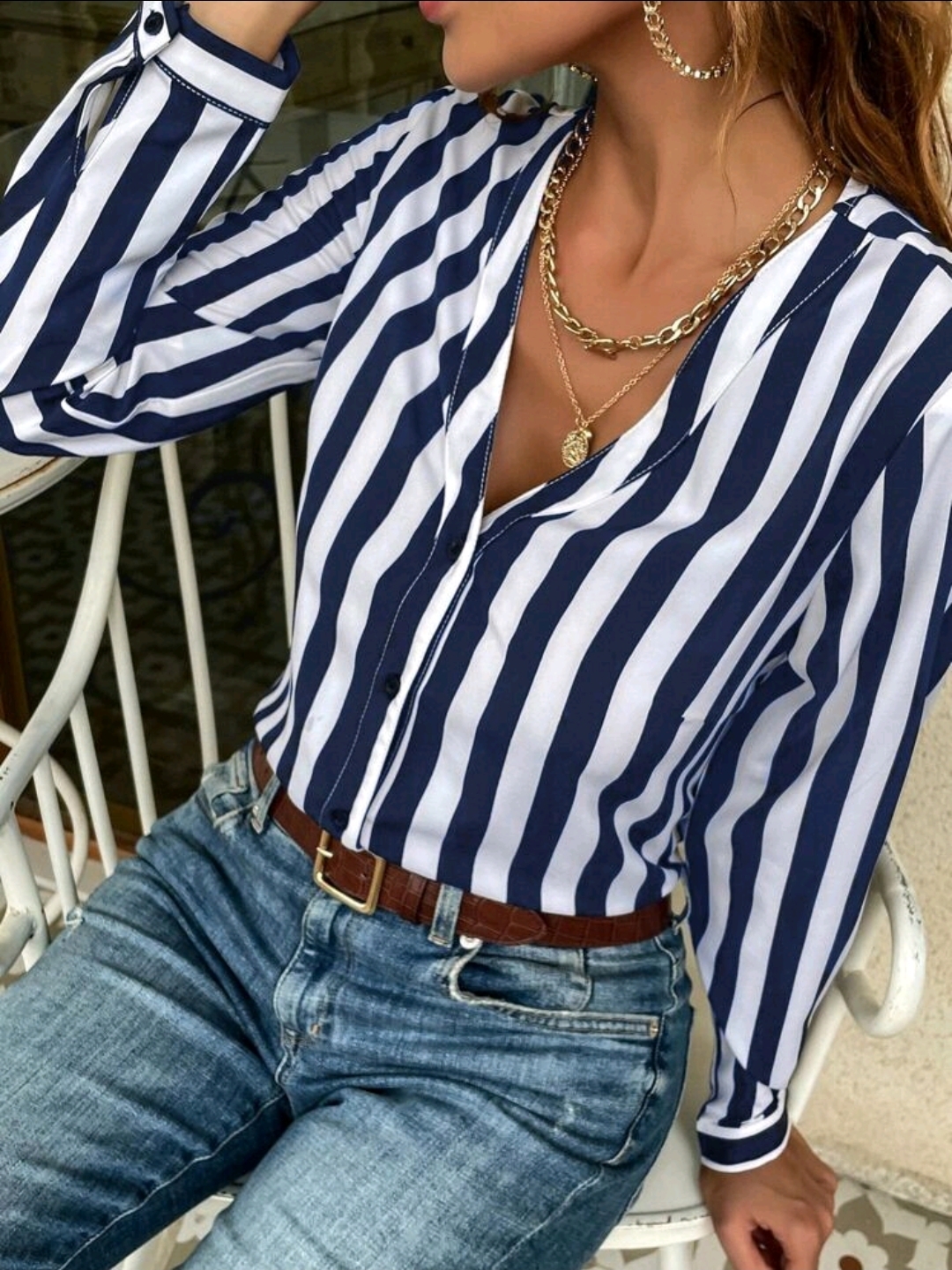 Blouse,Long Sleeve Top, CHTP-006