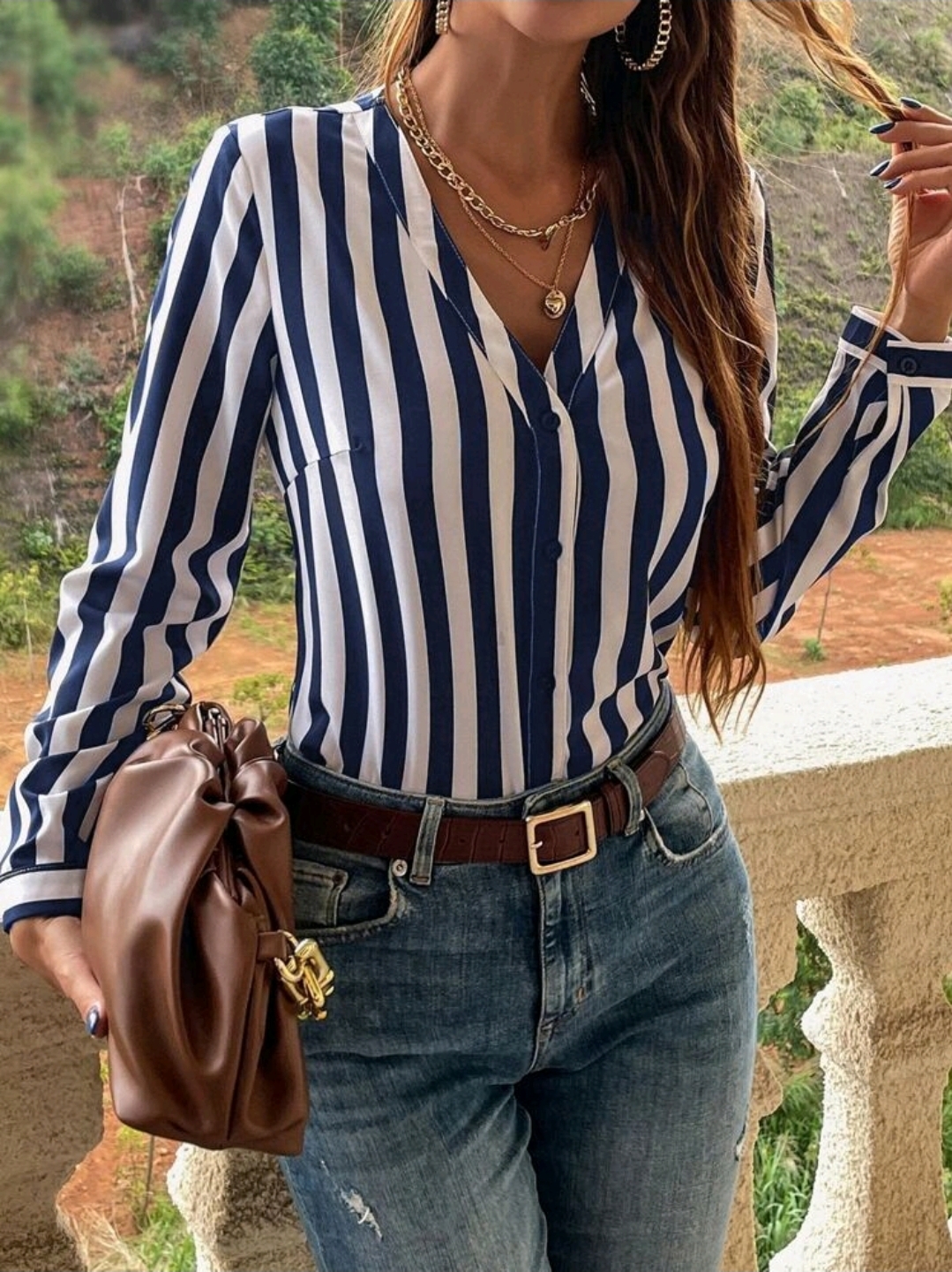 Blouse,Long Sleeve Top, CHTP-006