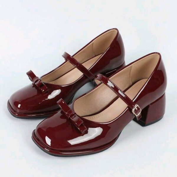 Square Toe Chunky Heel Platform Shoes, CHSH-001