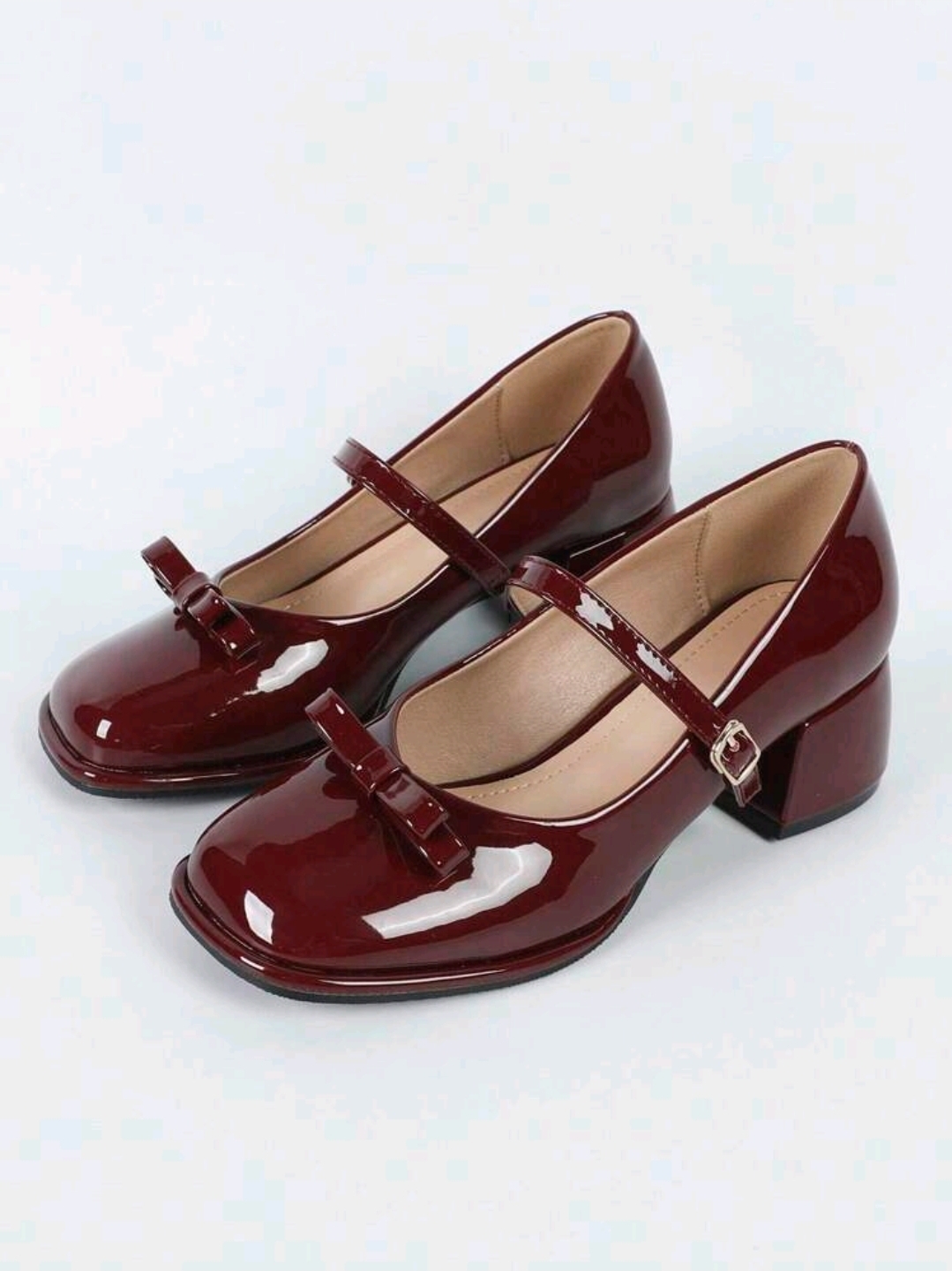 Square Toe Chunky Heel Platform Shoes, CHSH-001