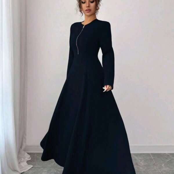 Women Elegant Long Sleeve Midi Dress, CHDR-004