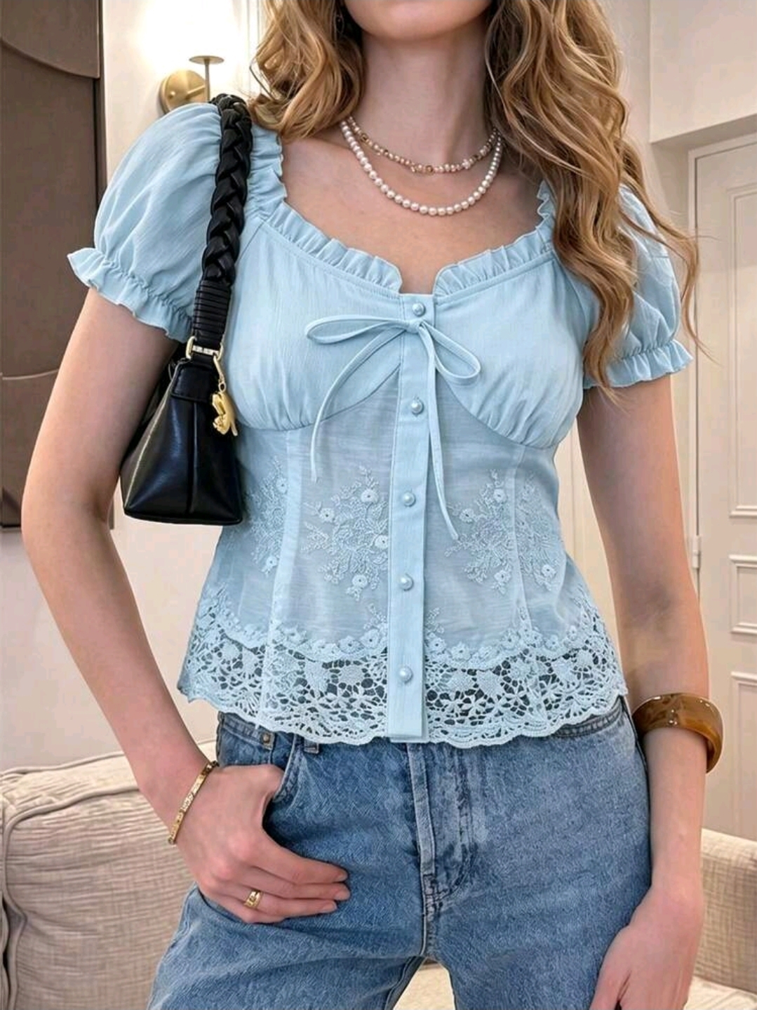 Women Slim Short Shirt, CHTP-005