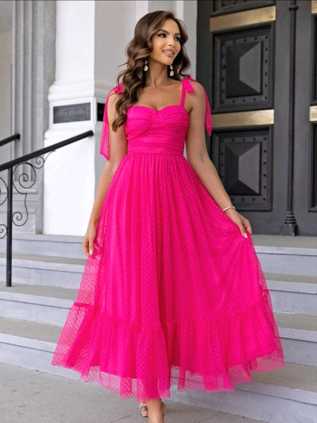 Women's Black And White Elegant Dress, CHDR-002