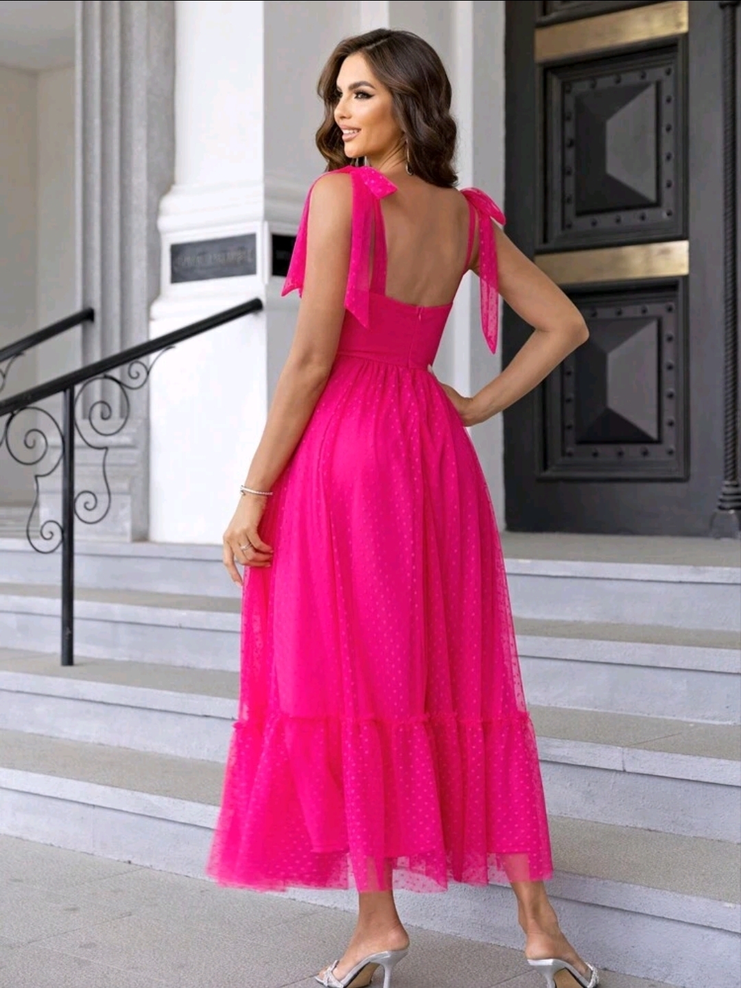 Women's Black And White Elegant Dress, CHDR-002