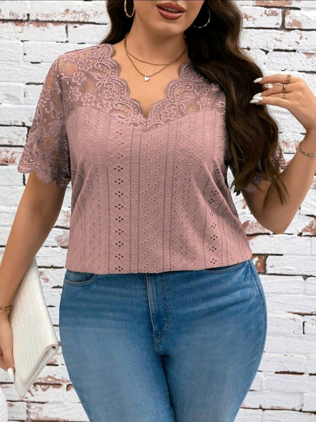 Plus Size Casual Short Sleeve T-Shirt, CHTP-004