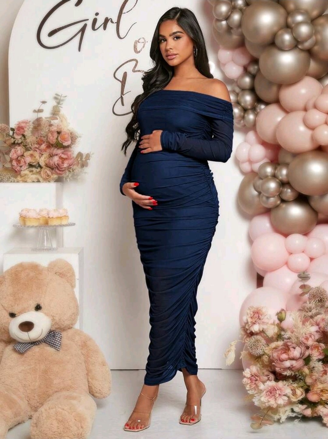 Pregnant Women dress For Baby Shower Party, Maternity Dress, CHDR-006